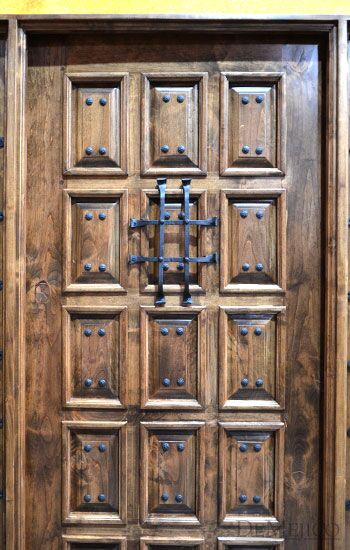 Puerta Montesario, Mediterranean Entry Doors, Spanish Panel Door, Rustic Sidelight Door