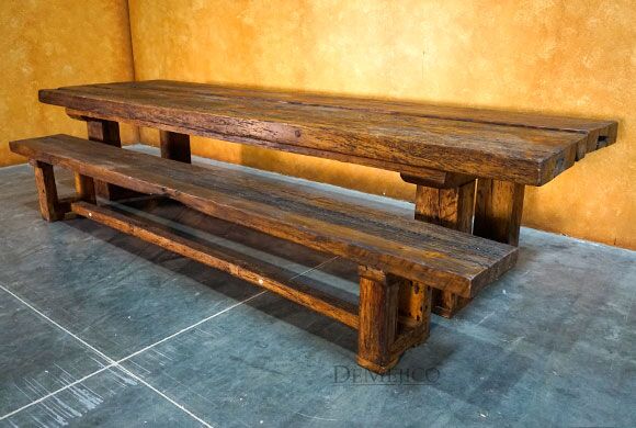 Old Wood Mesa Gigante, Rustic Dining Table, Farmhouse Table