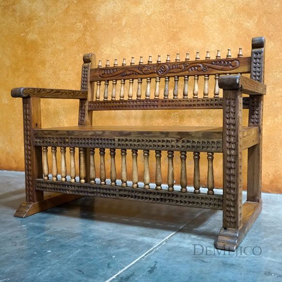 Banca Yucatán, Mexican Benches, Carved Benches