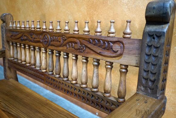 Banca Yucatán, Mexican Benches, Carved Benches