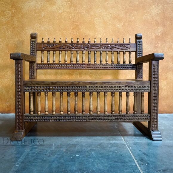 Banca Yucatán, Mexican Benches, Carved Benches