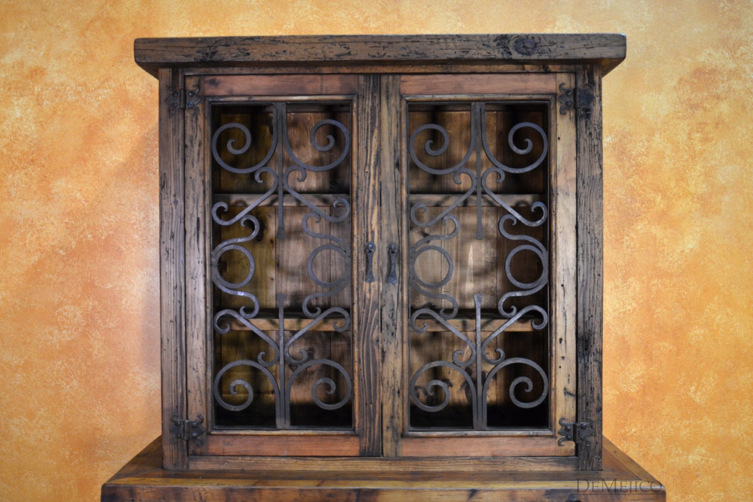Old World Style Spanish Storage Hutch, Cantina Antigua Hutch - Demejico