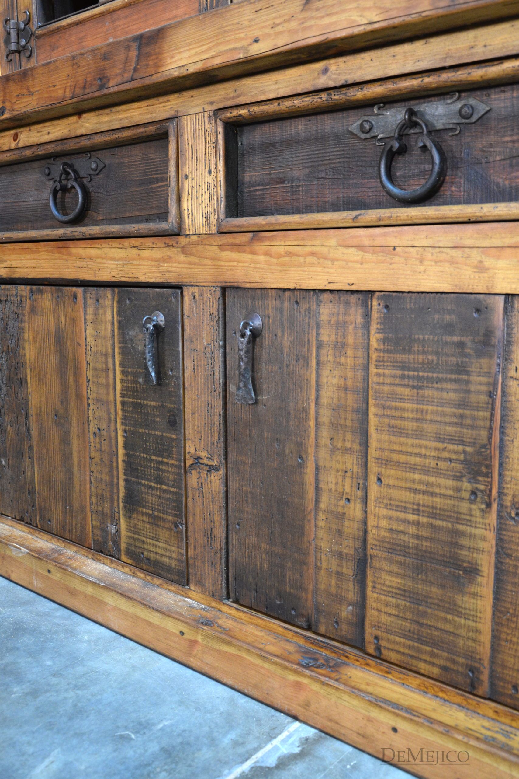 Old World Style Spanish Storage Hutch, Cantina Antigua Hutch - Demejico
