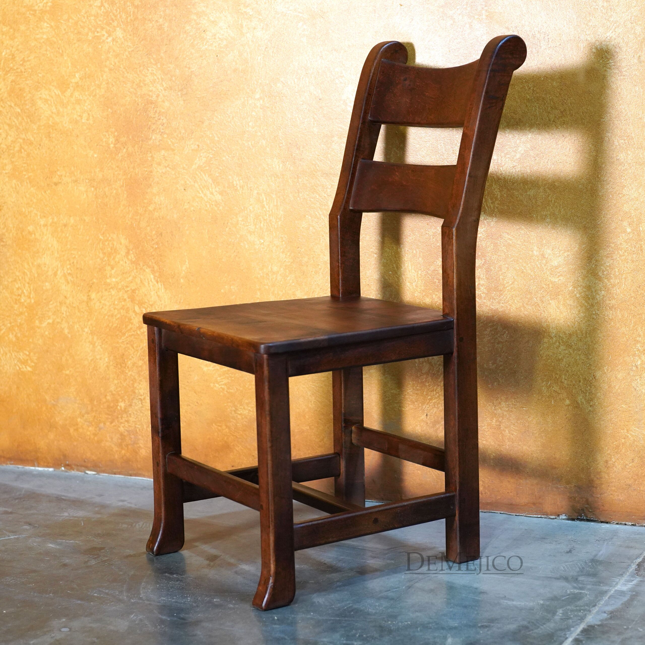 Silla Hacienda Spanish Ladder Back Chair, Hacienda Style Chair - Demejico
