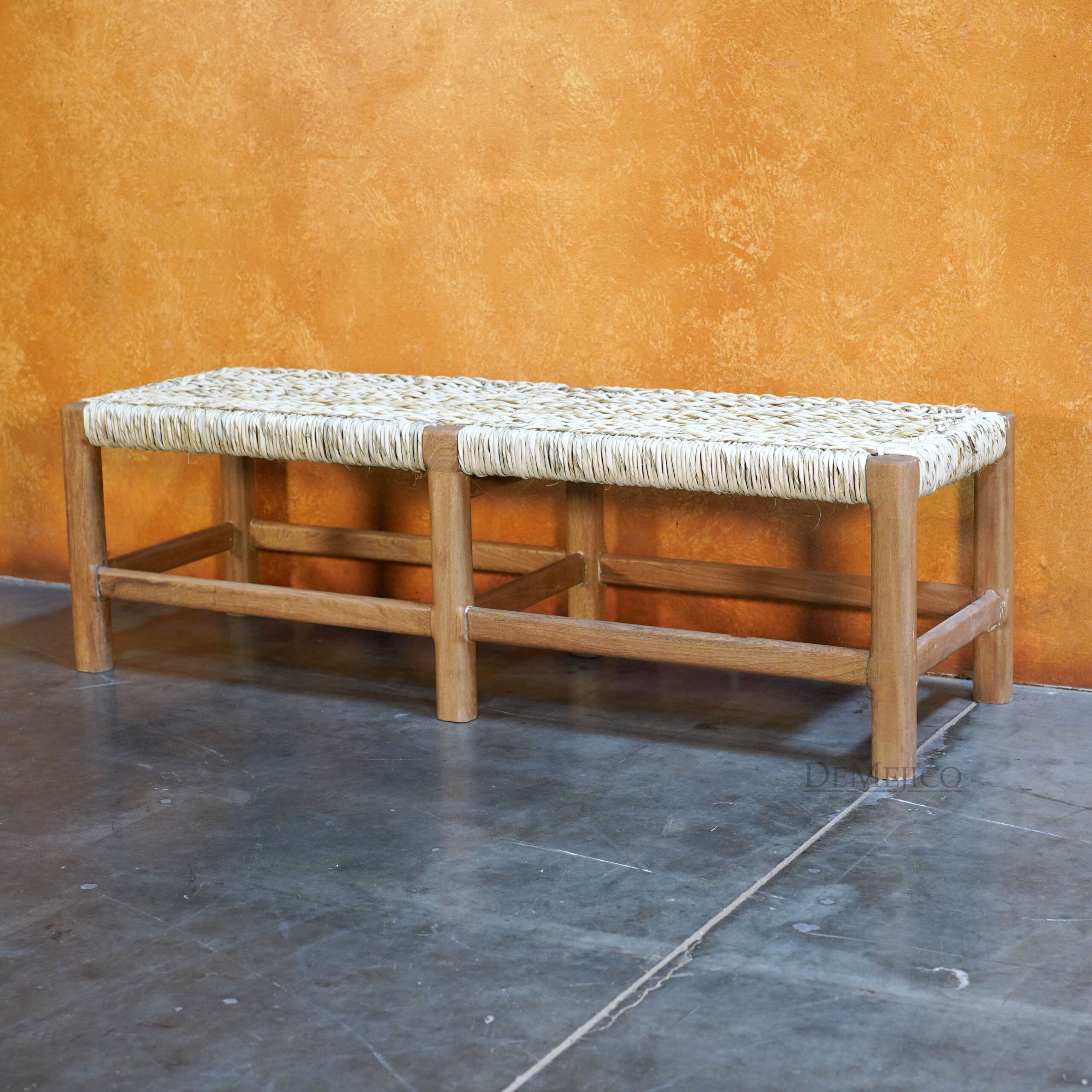 Backless Tulum Bench, Coastal Furniture, Backless Benches, Natural Furniture