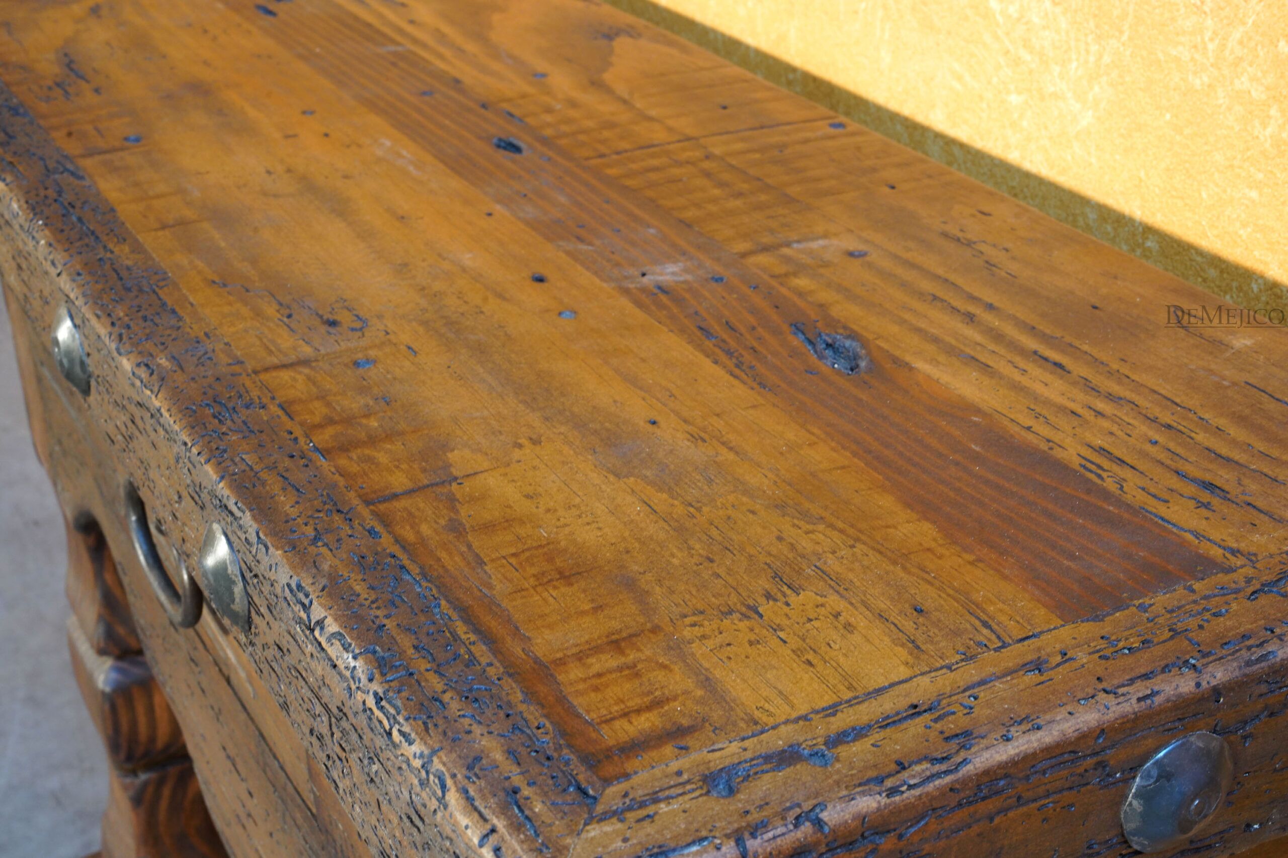 Small Rustic Console Table, Mexican Console Table - Demejico