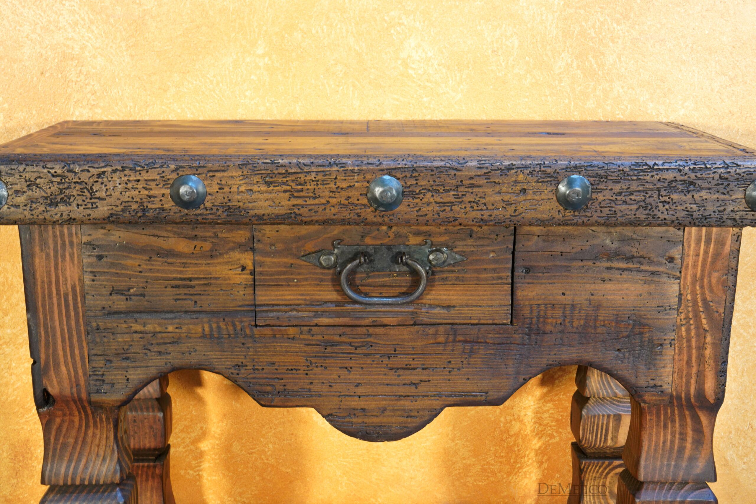 Small Rustic Console Table, Mexican Console Table - Demejico