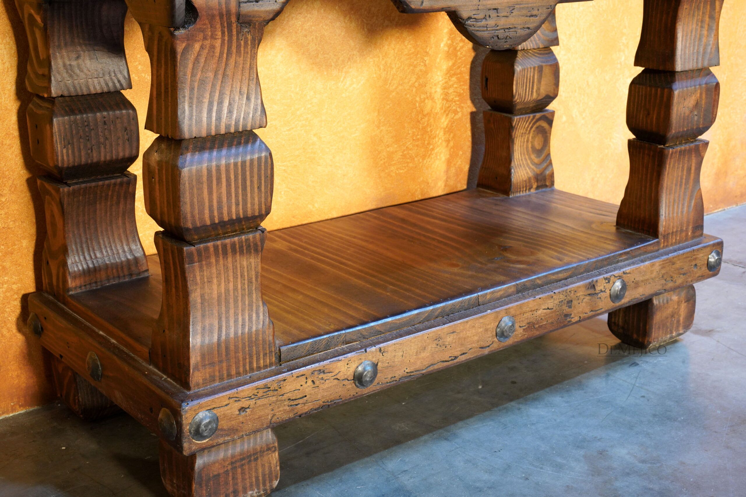 Small Rustic Console Table, Mexican Console Table - Demejico