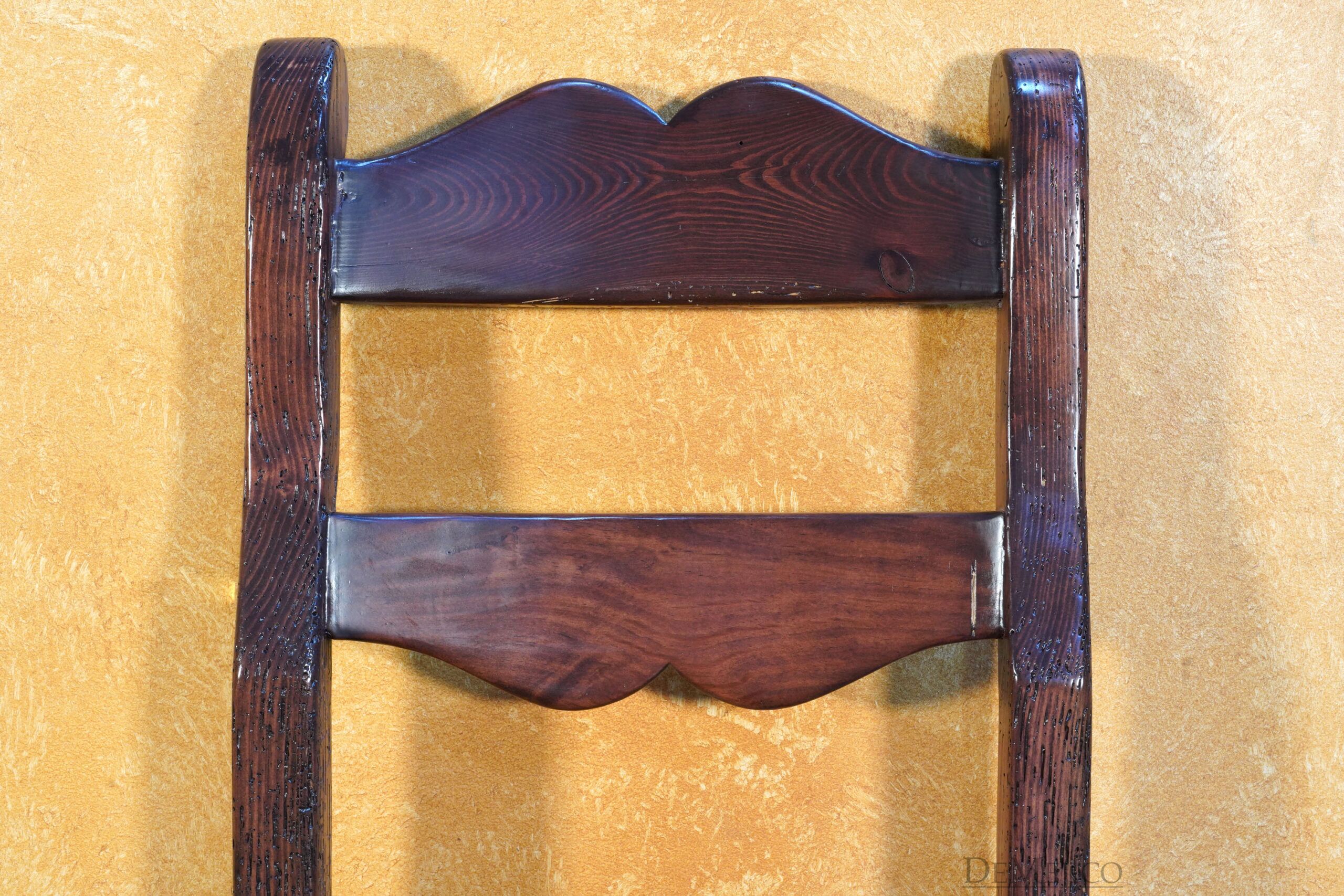 Old Wood Silla Circa Ladder Chair, Hacienda Style Chair, Mexican Dining Chair