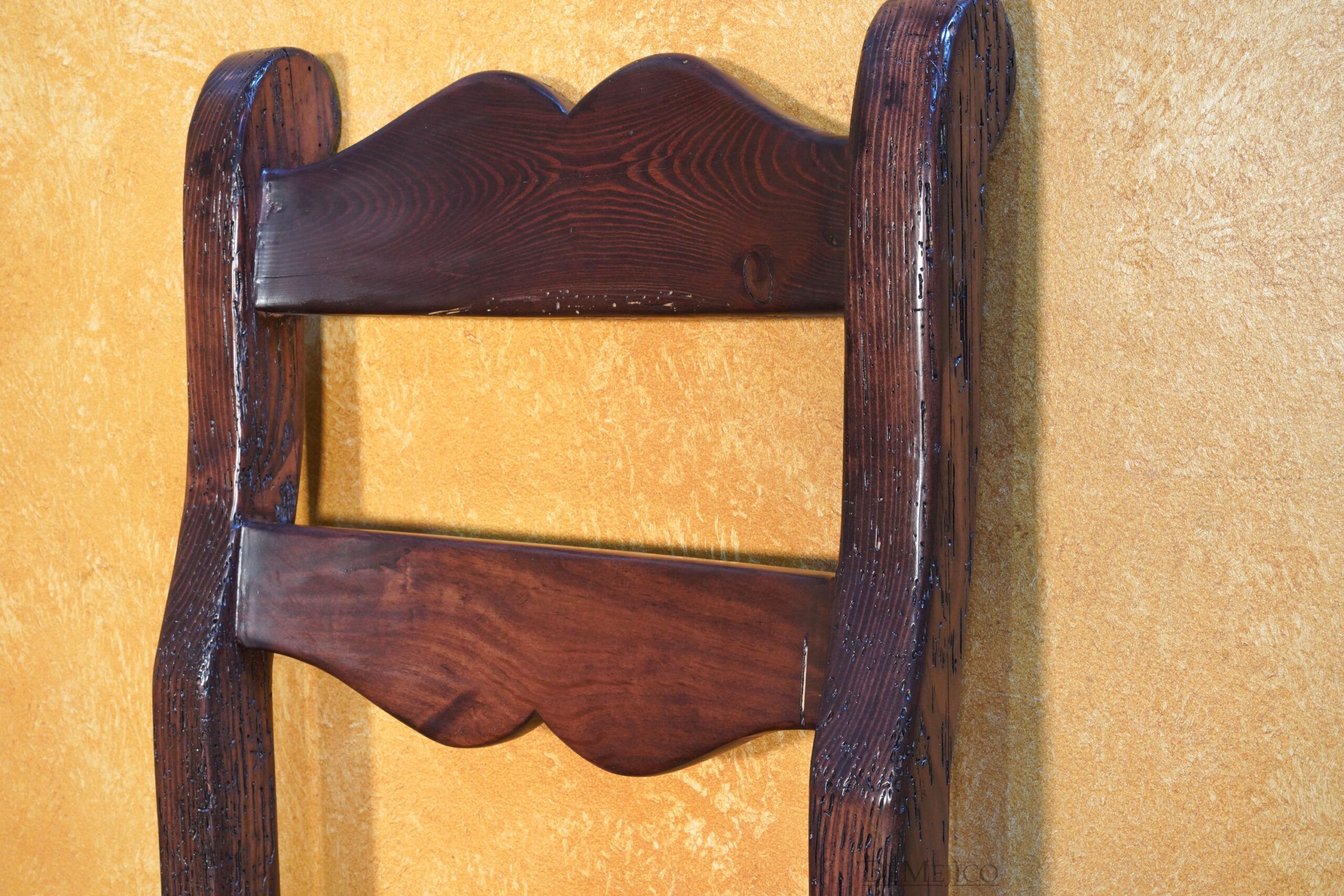 Old Wood Silla Circa Ladder Chair, Hacienda Style Chair, Mexican Dining Chair