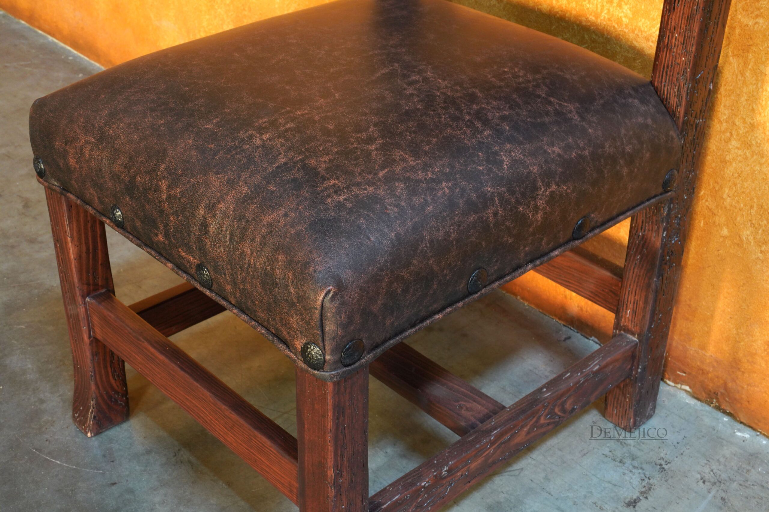 Old Wood Silla Circa Ladder Chair, Hacienda Style Chair, Mexican Dining Chair