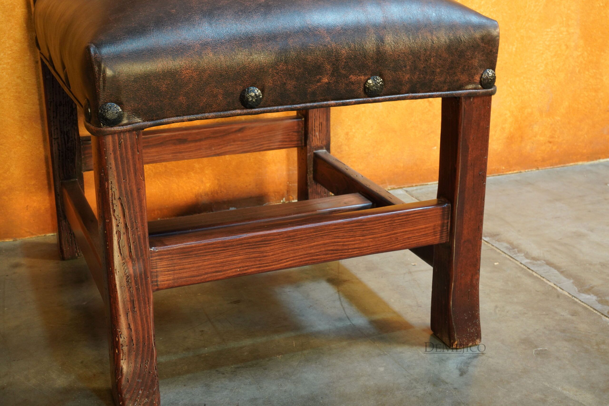 Old Wood Silla Circa Ladder Chair, Hacienda Style Chair, Mexican Dining Chair