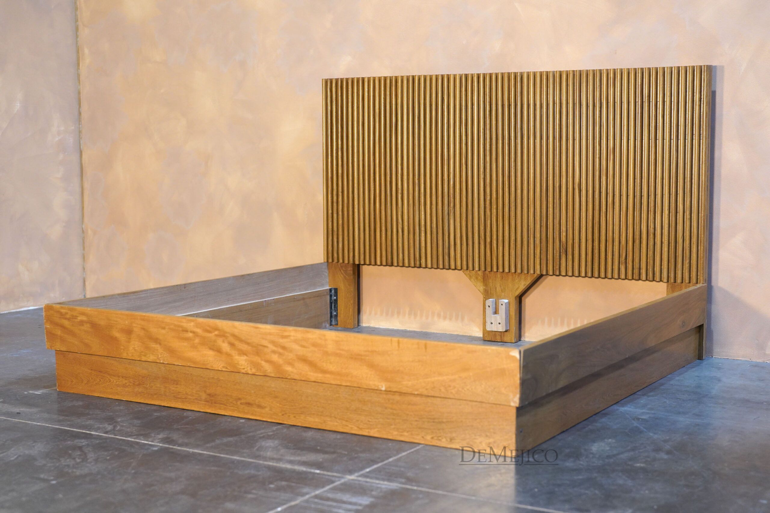 Acapulco Platform Bed, Fluted Headboard, Modern Bed, Modern Bedroom