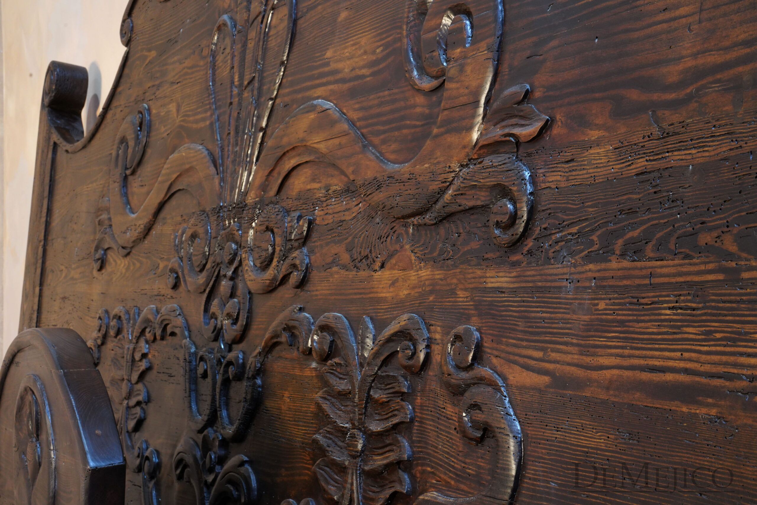 Spanish Conquista Hand Carved Bed, Spanish Colonial Bed - Demejico